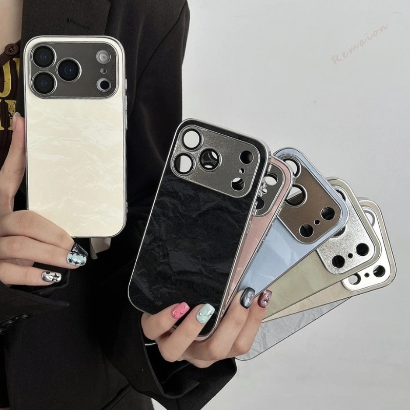 Camera Lens Protector - เคสโทรศัพท์หนังหรูหราพร้อมการเคลือบเงา สำหรับ iPhone 17 Air 18