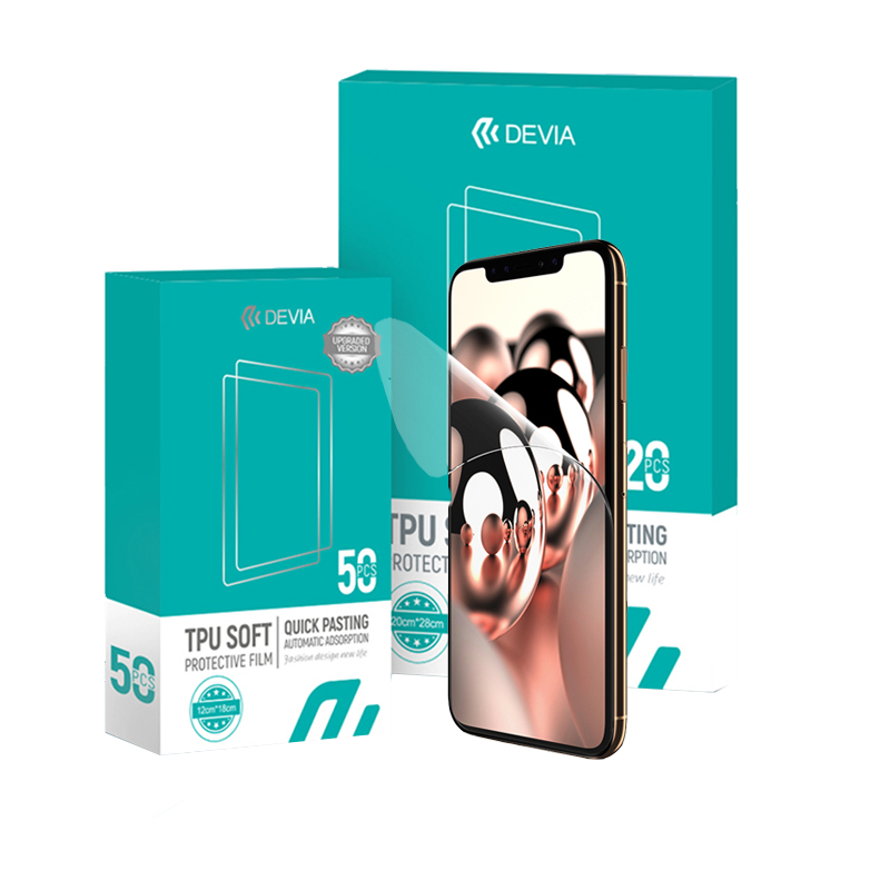 Screen Protector Cutter - ฟิล์มกันรอยแบบนิ่ม TPU Devia HD ป้องกันการระเบิด ผิวด้าน