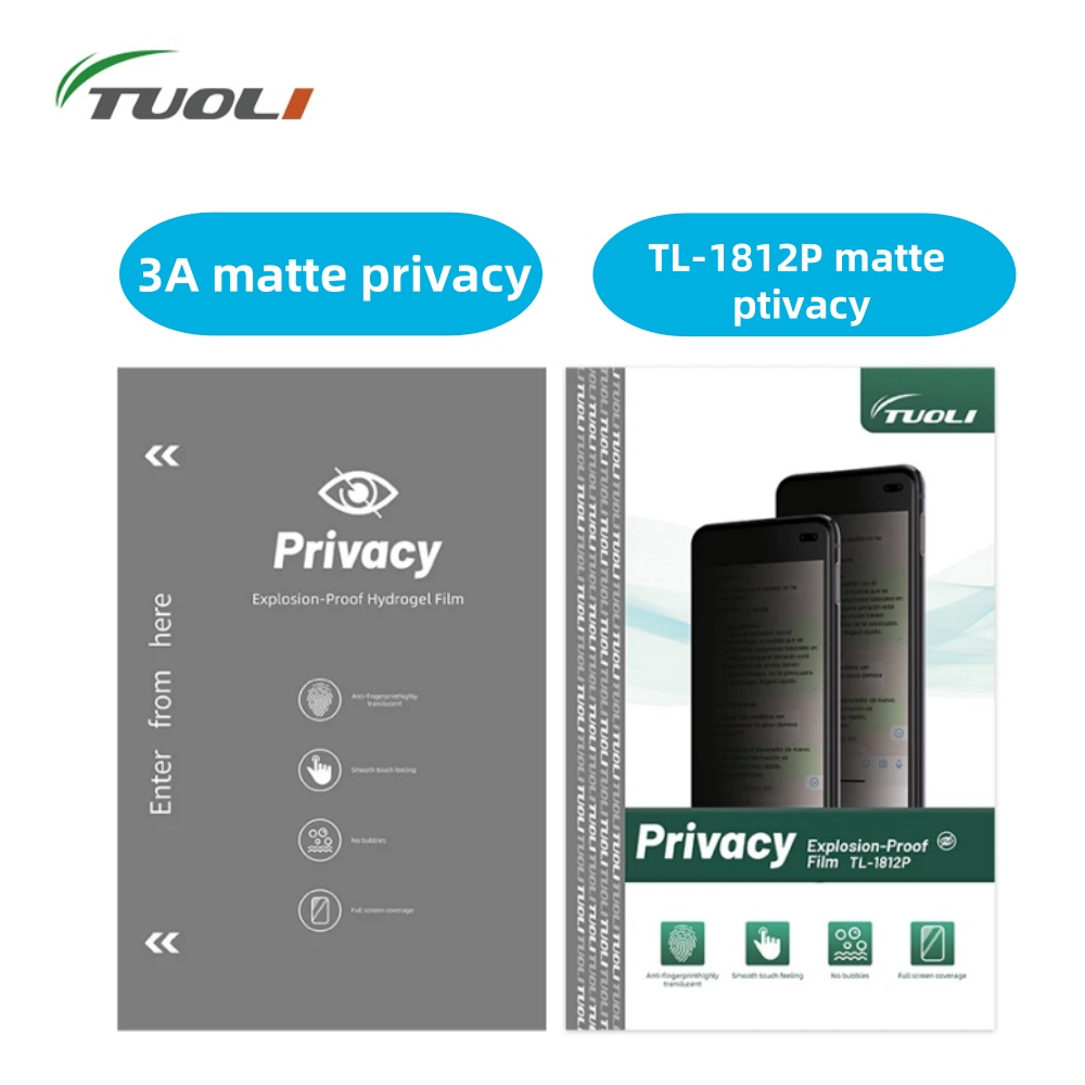 Screen Protector Cutter - Tuoli ฟิล์มไฮโดรเจลป้องกันการมองลอดเคลือบด้าน25ชิ้น TL-1812P 50ชิ้น10ชิ้นฟิล์มป้องกันหน้าจอสำหรับ TL168 TL568เครื่องตัด