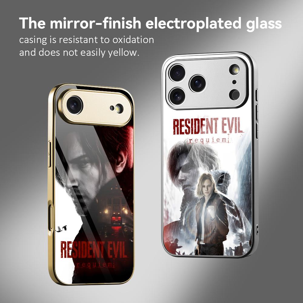 Apple Iphone 15 - เคสโทรศัพท์เกม R-Resident Evil 9 เคสกันกระแทกโลหะเคลือบไฟฟ้าสำหรับ iPhone