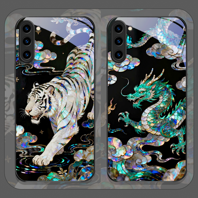 Samsung Galaxy S25 - เคสโทรศัพท์มือถือลายหินอ่อนพิมพ์ลายเสือมังกรสุดเท่ สำหรับ Samsung Galaxy S25 Ultra