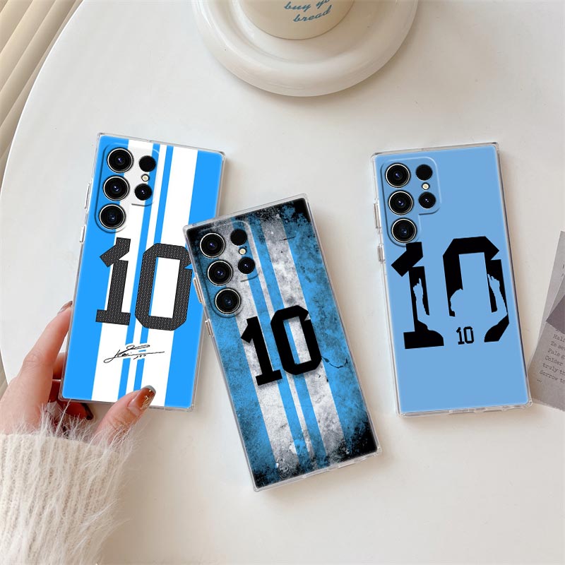 Samsung Galaxy S25 - เคสใสลายฟุตบอลหมายเลข 10 สุดเท่ สำหรับ Samsung Galaxy
