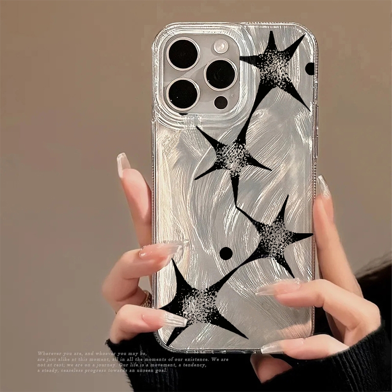 Apple Iphone 15 - เคสโทรศัพท์ลายดาวระยิบระยับสุดเทรนดี้ สำหรับ iPhone 17 16 Pro