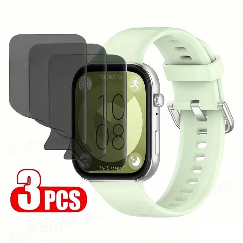 Privacy Screen Protector - 1-3 ชิ้นตัวป้องกันหน้าจอไฮโดรเจลสำหรับนาฬิกาหัวเว่ยฟิต 3 4 โปรฟิต 2