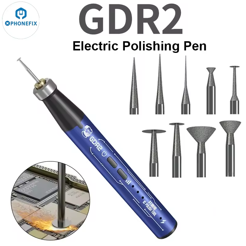 Screen Protector Cutter - ช่าง GDR2 ปากกาขัดไฟฟ้าเพชรหัว IC ภาษาโปลิชคําเครื่องมือสําหรับตัดเมนบอร์ดวงเล็บถอดสกรู