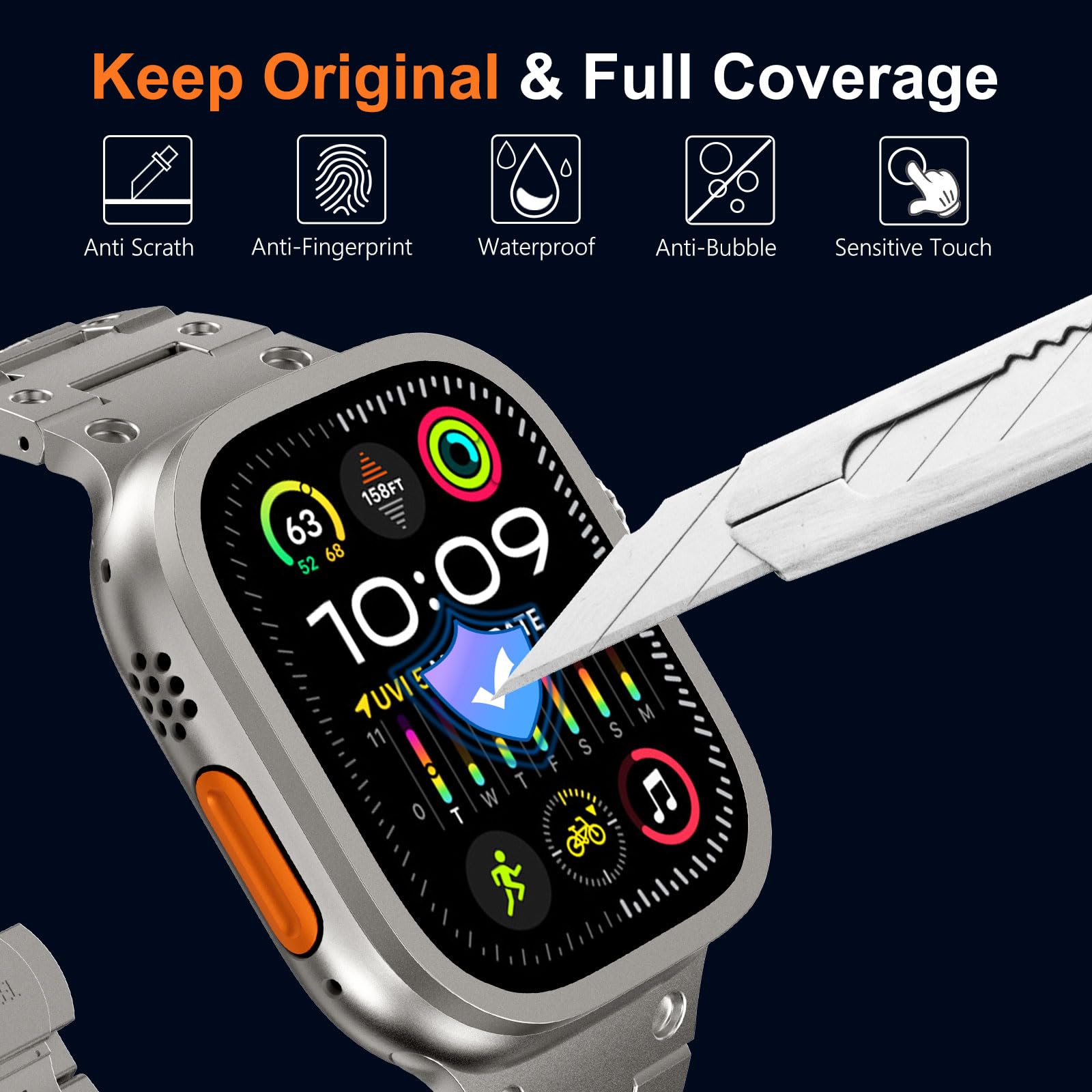 กระจกนิรภัยสําหรับ Apple Watch - Smartwatch Screen Film บทวิจารณ์และราคา