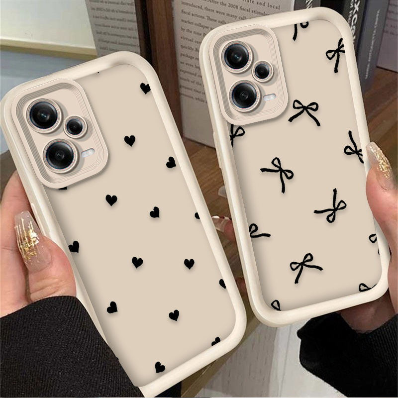เคสโทรศัพท์ลายโบว์รูปหัวใจสีดำ - Xiaomi Redmi Note 14 บทวิจารณ์และราคา