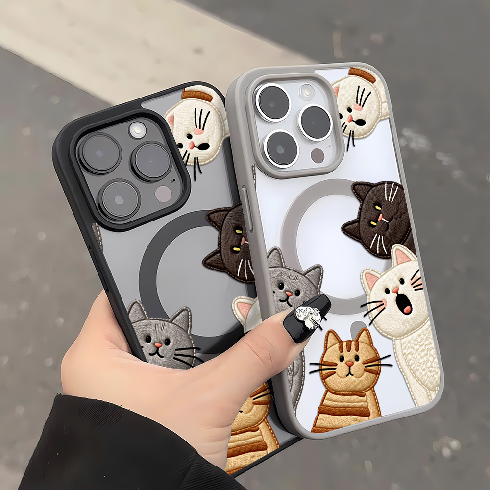 เคสโทรศัพท์ลายปักแมวน่ารัก สำห - Apple Iphone 15 บทวิจารณ์และราคา
